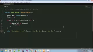 PHP - Count the matched letters in a string