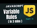 JavaScript Variable Naming Rules Fast Easy Part 3