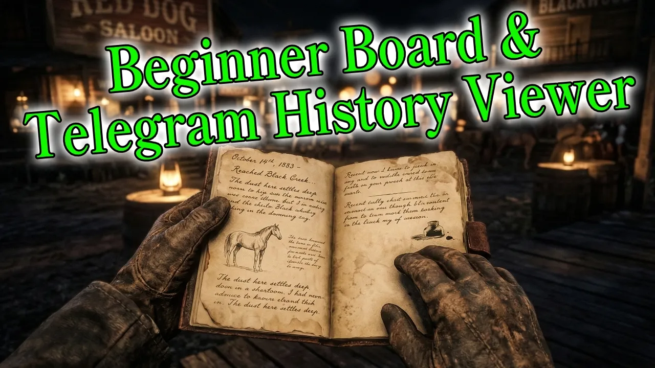 ［OPENSource］Ren Beginner Board & Telegram History Viewer | RedM VORP Core