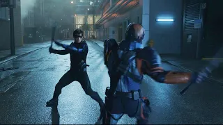 deathstroke vs nightwing and ravager fight scene titans s02e13 finale