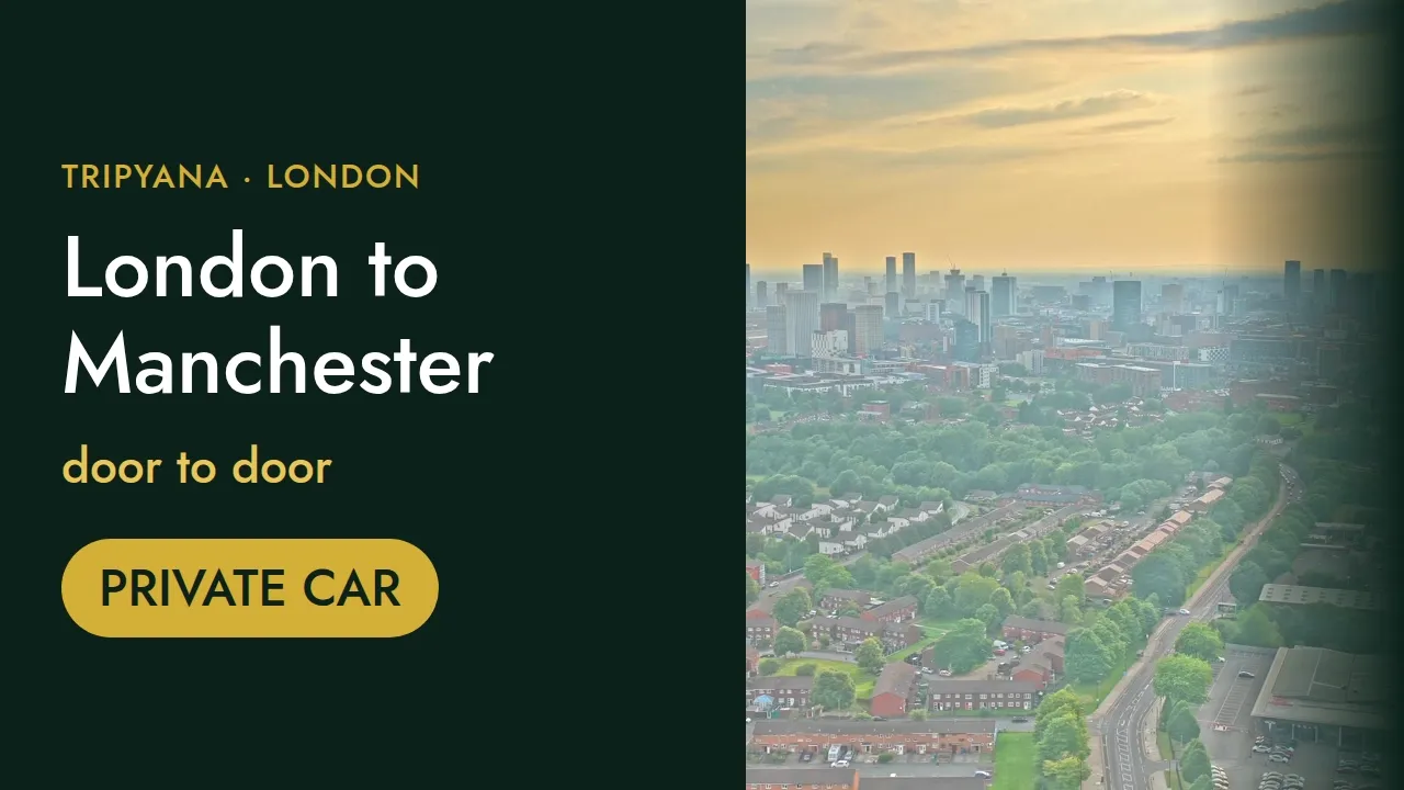 London to Manchester by Private Car: Chauffeur Door to Door, Old Trafford, Salford Quays & Liverpool