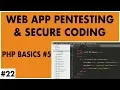 Web Application Penetration Testing and Secure Coding 22 - PHP Basics