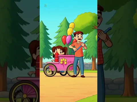 Gubbare Wala, गुब्बारे वाला, Hindi Rhymes For Kids #shorts #balloon #trending #viralvideo #cartoon