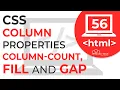 CSS Column Properties Column count fill gap Learn CSS in Hindi