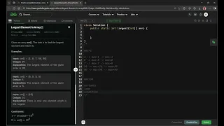 Largest Element in Array - Basic