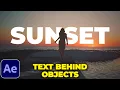 Add Text Behind Moving Object in After Effects Rotobrush Tutorial