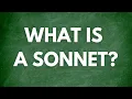 What is a sonnet?