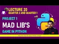 mad lib python project with google colab giaic quarter 3 project