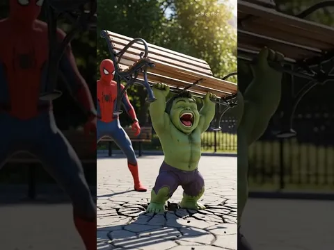 Baby Hulk Meets Spider-Man 😱 | Cute but Super Strong! #shorts