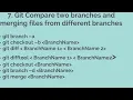 7 Git Compare two branches and Merge files from different branches