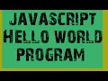 Hello world program in javascript use notepad Tech4multiple