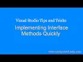 Implementing Interface Methods Quickly Visual Studio Tips and Tricks