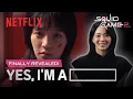 Reaction Gyu-young watches herself as a Pink Guard Squid Game 2 Netflix ENG SUB
