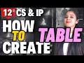How to CREATE Table in MySQL Class 12 CS IP