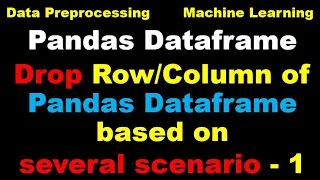Python Pandas Tutorial Drop Rows and Columns of a Pandas Dataset - P1