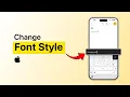 How to Change Font Style on iPhone iOS 26