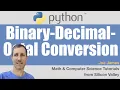 Python Binary-Decimal-Octal Conversion