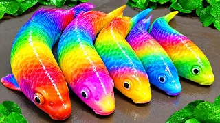 Mancing bebek, ikan koi, katak, belut besar di lubang lumpur - Stop Motion ASMR Memasak Primitif
