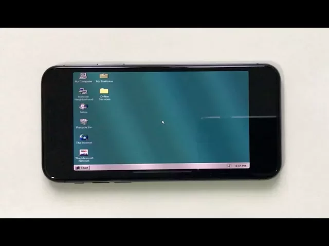 Windows 95 on the iPhone X and play Simcity 2000!