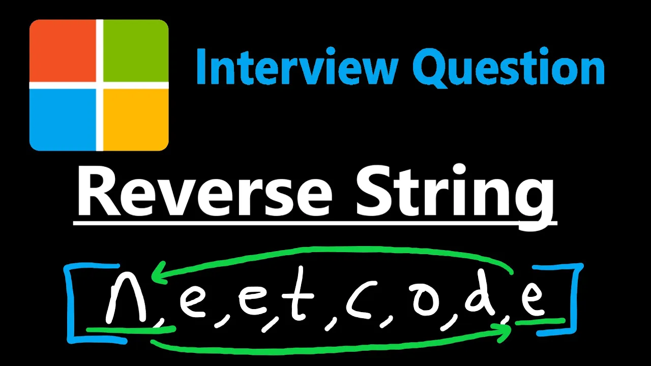 Reverse String - 3 Ways - Leetcode 344 - Python - YouTube thumbnail