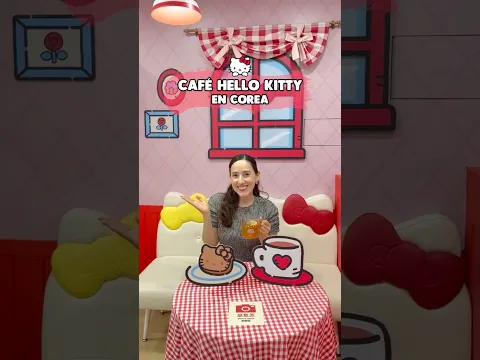 FUI a CONOCER el CAFÉ de HELLO KITTY en Corea 😍🇰🇷🩷 #korea #hellokitty #sanrio