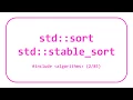 STL Algorithms 1 std sort std stable - sort
