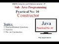 Practical-10 JPR Constructor Java Programming MSBTE JPR 22412