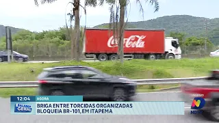 Violência entre torcidas provoca bloqueio da BR-101 em Itapema agora