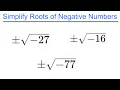 Simplify Roots of Negative Numbers - Algebra 2
