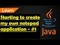 Java Notepad Application - Getting Started