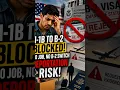 H1B Visa Holders Trapped Immigration Attorneys Warn Against B2 Backup Plan
