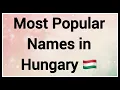 Most Popular Names in Hungary