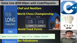 CodeChef February Long 2022 - II Division 3 Rated Live Solve and Explained CodePlayJatin