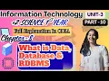 DBMS Basics Data Database RDBMS Explained 2 1st Year IT Chapter - 7 Part