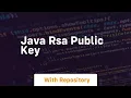 java rsa public key