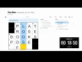 Mini Crossword Quickest Solve in the Series