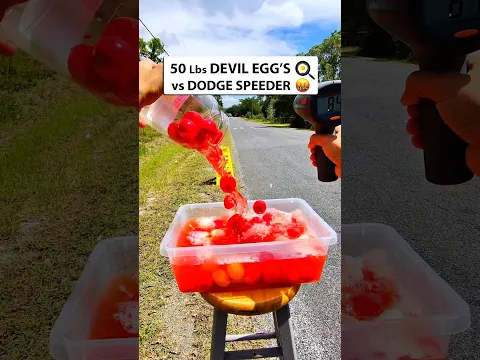 Throwing DEVIL EGG'S 🍳 at DODGE Speeder 😂