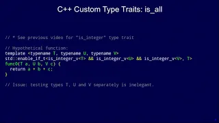 C Custom Type Traits is - all