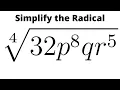 How to Simplify a Radical Expression with a Fourth Root