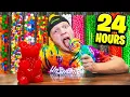 SNEAKING In OVERNIGHT CANDY SHOP 24 HOUR Challenge
