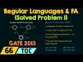 Regular Languages Finite Automata Solved Problem 1
