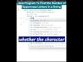 Java Program To Find the Number of Uppercase Letters in a String Java Interview Question Answer