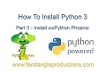 Python 3 Install On Windows - wxPython Phoenix