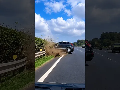 Lucky to be Alive: Highway Ejection Caught on Tape #shocking #rescue #shorts