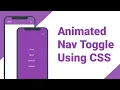 Responsive Animated Navigation Toggle Using Only CSS HTML CSS Toggle Menu