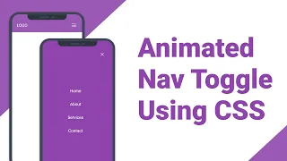 Responsive Animated Navigation Toggle Using Only CSS HTML CSS Toggle Menu