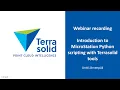 Introduction to MicroStation Python Scripting with Terrasolid Tools