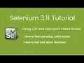 7 Selenium 2018 Tutorial using C Visual Studio How to find Radio Button and Checkbox
