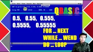 QBASIC Program to print 0 5 0 55 0 555 0 5555 0 55555 All Loops