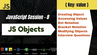 JavaScript Session 8 JavaScript Objects Explained Simply Interview Ready